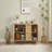 67" Modern Sideboard, Soft-Close Hinges, Wall Mount - Oak