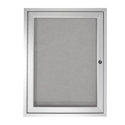 Babillard fermé en vinyle avec cadre en satin 1 porte Ghent