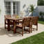  Table de salle à manger rectangulaire en PEHD pour l'extérieur avec trou pour parasol-1557793118