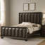 Mobilier de chambre à coucher de style moderne avec tête de lit espresso très grand 1pc-2138498915