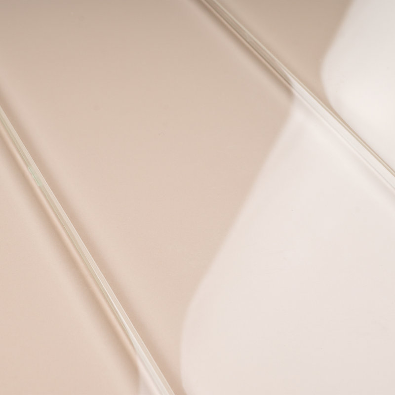 Carreau de mosaïque en verre Crystile 4 po x 12 po, Beige