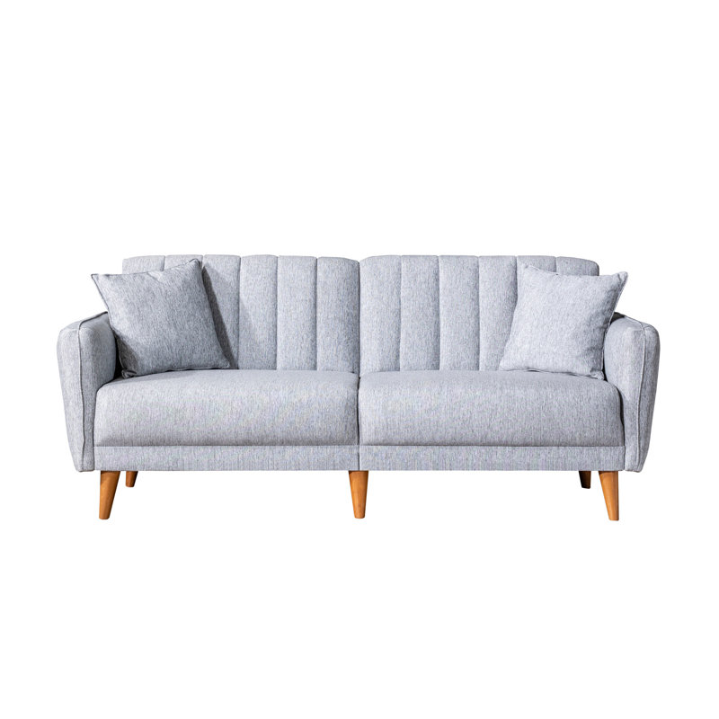 Oritz 2 - Piece Living Room Set, Grey 100% Linen