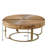 Modern Round Carved Wooden Coffee Table with Metal Legs for Living Room, Office, and Reception Areas-100683687