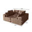 Aruba 4-Seater Modern Modular Cloud Plush Fabric Compression Sectional Sofa,No Assembly Required-336229576