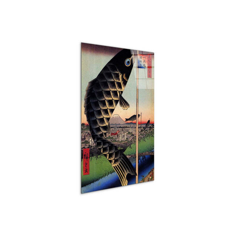 "Suido Bridge and Surugadai" by Hiroshige Utagawa 53×79.5 cm CrystalArt Acrylic Glass Effect, Lightweight Ready to Hang