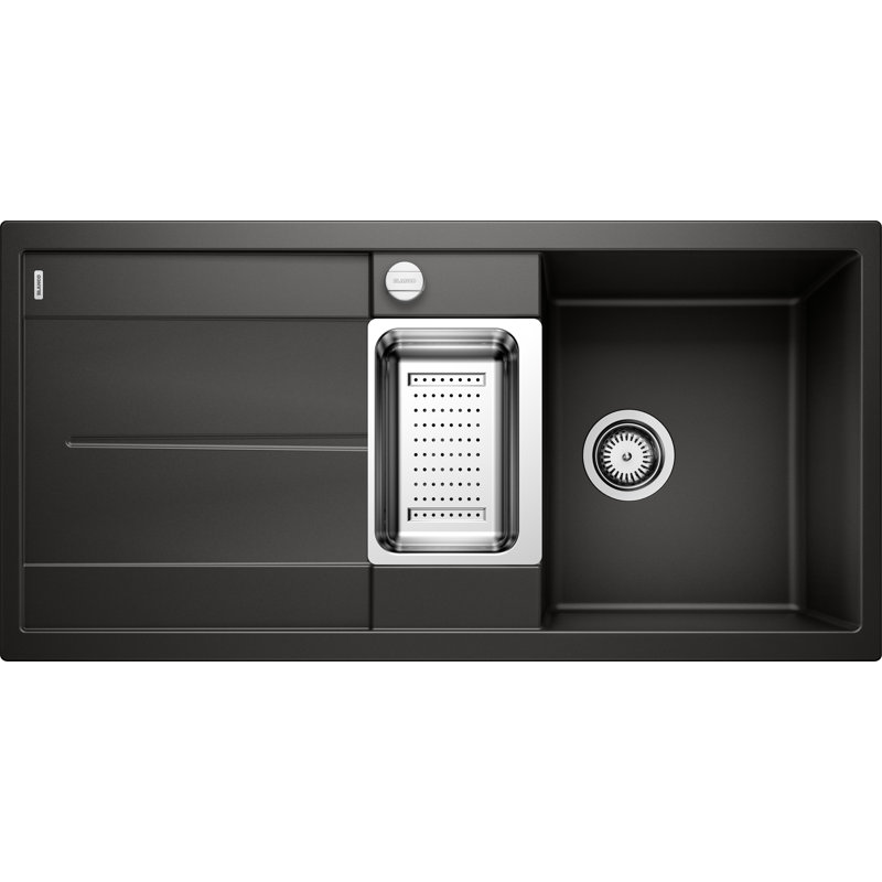 Metra 1.5 Bowl Inset Kitchen Sink, Black
