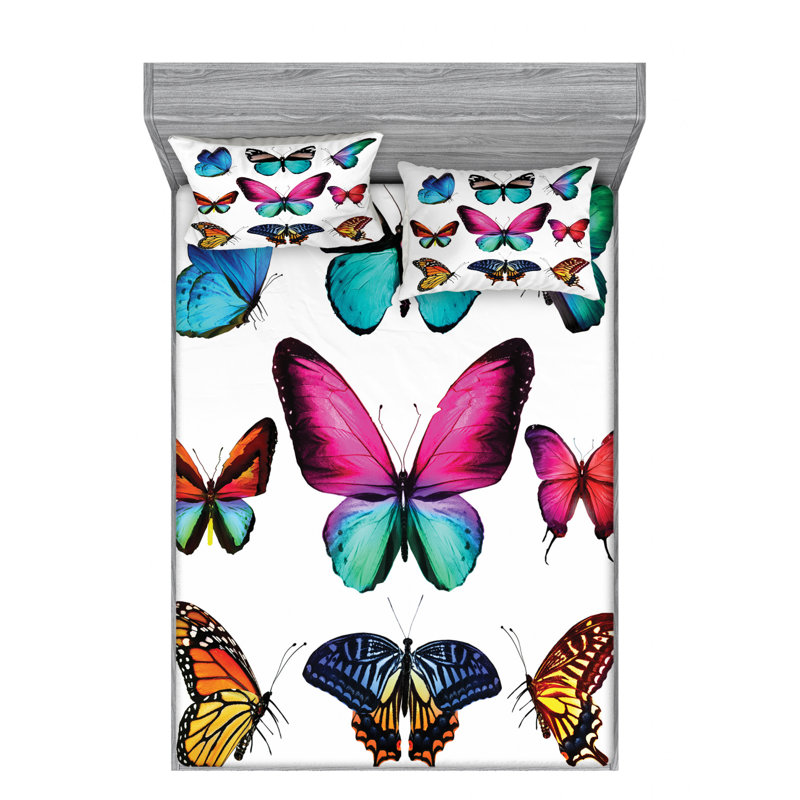 Microfiber Sheet Set, Queen Sheet Set with Fitted Sheet