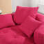 Chenille simple, fauteuil-lit moelleux pour les espaces de vie, aucun assemblage requis, housse amovible, éponge à haute résilience, conception peu encombrante, trois coussins assortis, éponge de couleur rose rouge-121365713