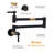 Brass Wall Mounted Two-Handle Pot Filler Kitchen Faucet with Double Joint Swing Arm-69766042