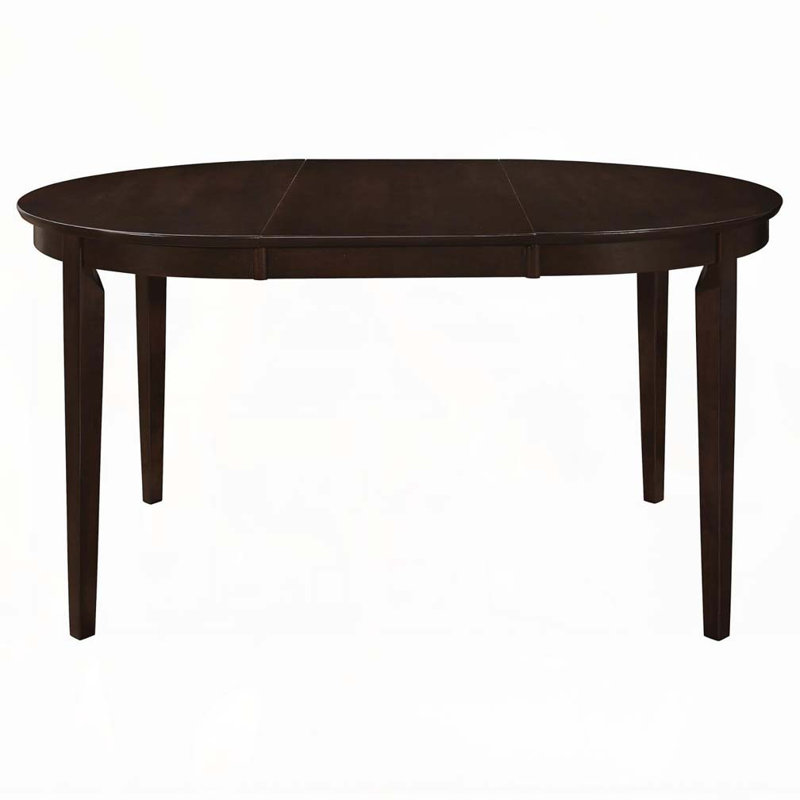 Cappuccino Oval Dining Table with Leaf Extension