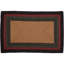  Tapis en coton tressé noir / rouge / brun Wyatt-465701981