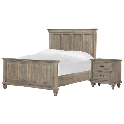 Geisler King Panel Bed With Nighstand