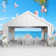 Tanvika 16 Ft. W x 20 Ft. D Canopy Tent With 3 Side Walls Heavy Duty Party Tents For Parties