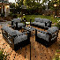 Modern Outdoor Aluminum 5-piece Conversation Set With Coffee Table