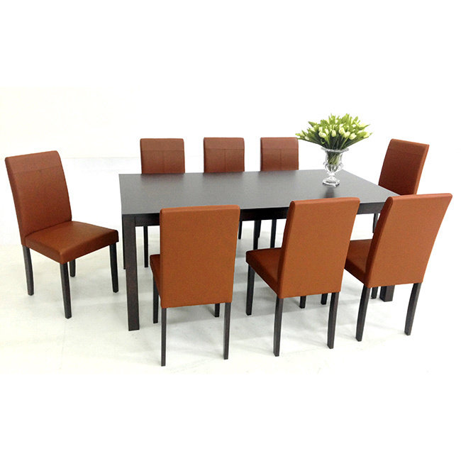 Tiffany Solid Wood Top Four Leg Dining Set