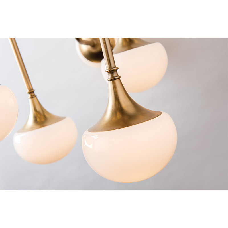Fleming 24 Light Mini Chandelier, Aged Brass