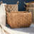 SOL HOME Ludmilla Rectangular Multi Purpose Water Hyacinth Baskets with Handles - 16" x 12" x 13"