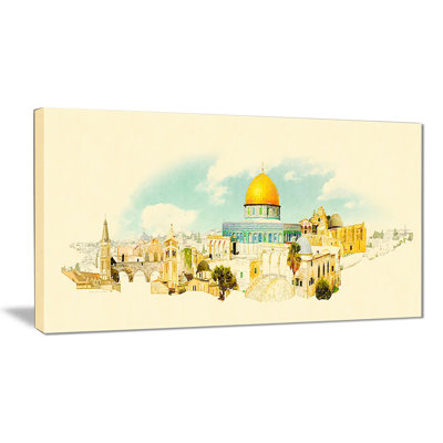 « jérusalem panoramique view », impression sur toile
