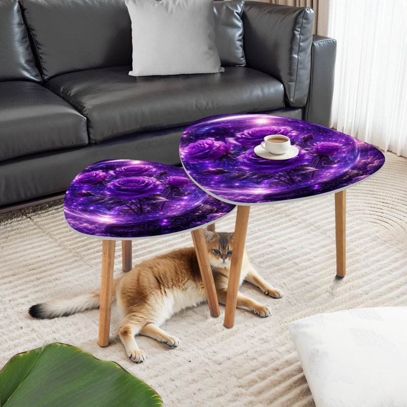 Ensemble de 2 tables basses gigognes Triangle
