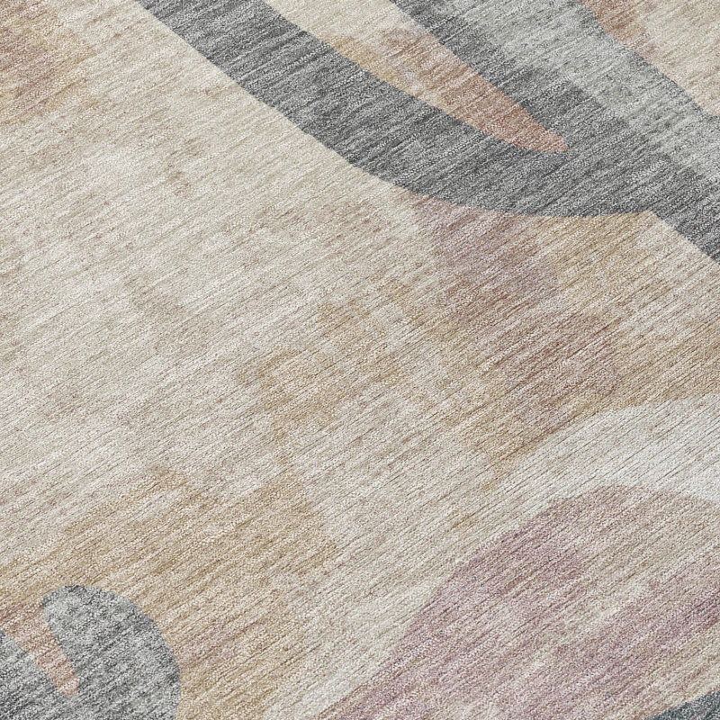 Tapis botanique intérieur / extérieur lavable à la machine Braegger ACN2337, Rond 8 pi