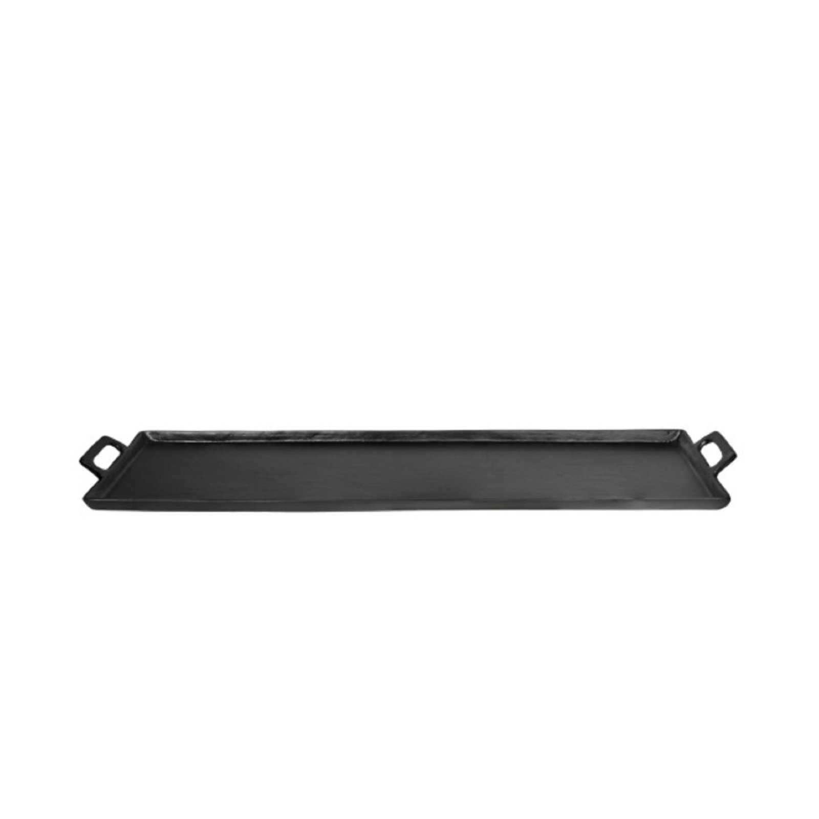 Black Alum. Tray With Handles, 2" H x 10" W x 34" D