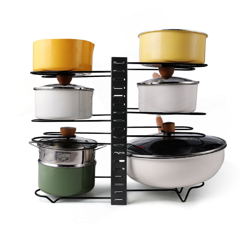 Support à casseroles réglable, support de cuisine et support de rangement, organisation et rangement de cuisine