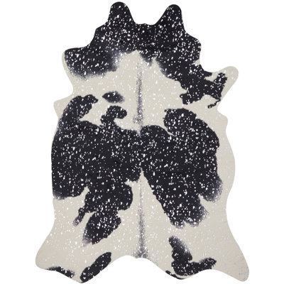 Tapis noir/argent tissé à la machine Duran