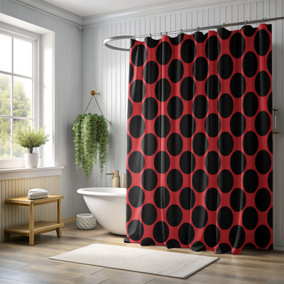 Rideau de douche Scarlet Dots - Premium