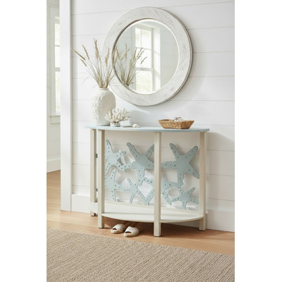 Nautica Rounded 3D Sofa Table with Starfish Scene