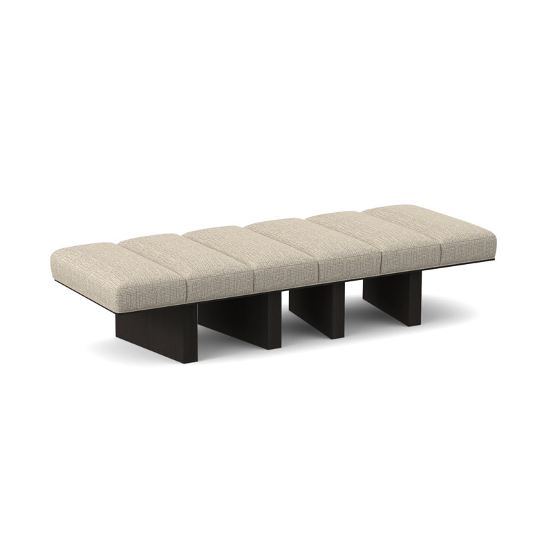 Banc rembourré Oblique, Espresso, Galet Chartres