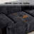 Boneless 3 Seater L-shaped Chenille Boneless Modular Sectional Sofa with Ottoman-190622644