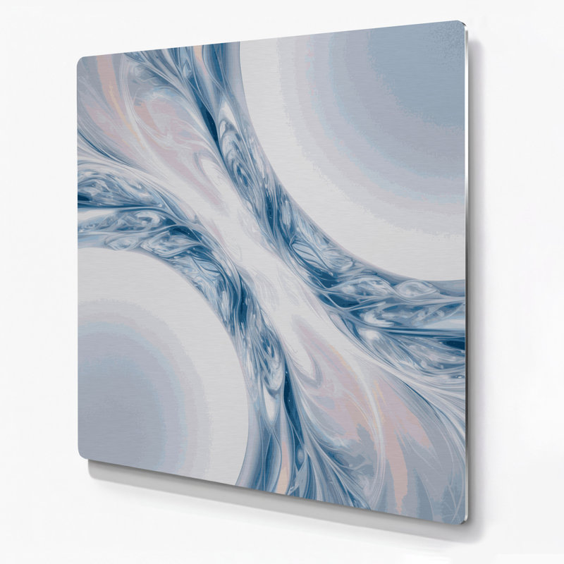 Gradient Abstract 68, art mural gris en métal, H 16 po x l 16 po