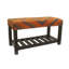 Banc de rangement rembourré avec tablettes