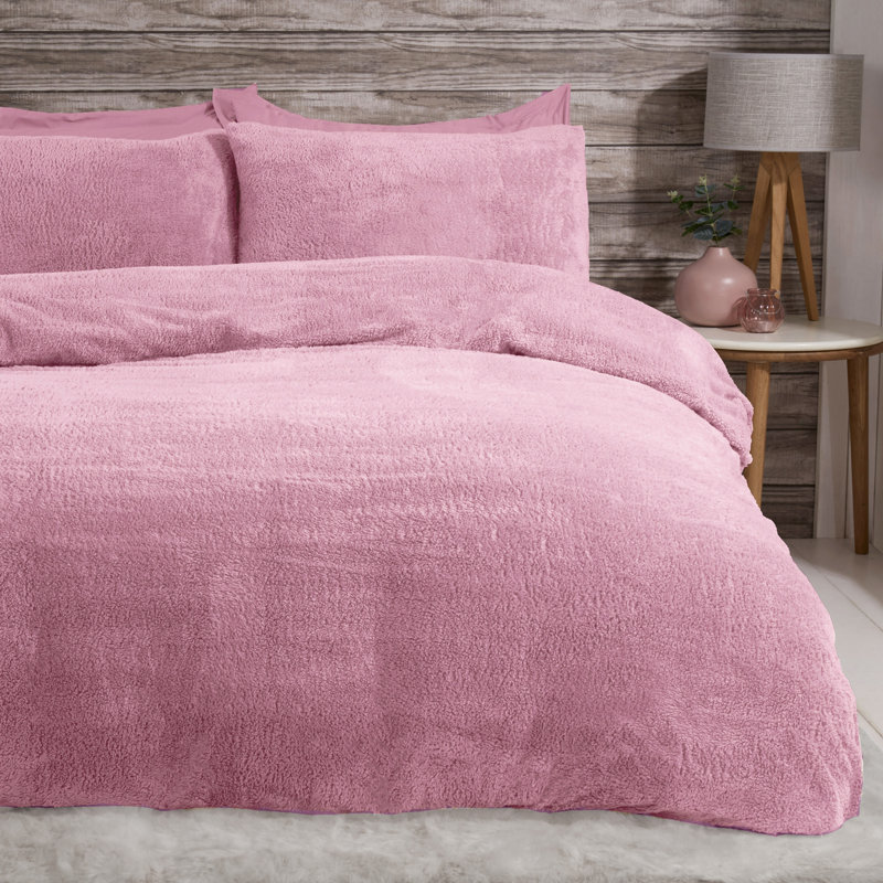 Livinia Polyester Solid Colour Duvet Cover Set with Pillowcases Included, Single - 1 Standard Pillowcase