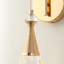 1 - Light Gold LED Crystal Swing Arm Sconce