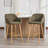 Modern Bar Stools Set Of 2, Kitchen Island Tall Chairs With Back, Arm, Footrest And Solid Wood Leg, Linen Fabric Upholstered Bar Stools-1519473760