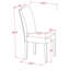 L'ensemble de table de salle à manger 3 pièces contient une table de salle à manger rectangulaire avec Dropleaf et 2 chaises de cuisine en tissu Parson, 30 x 48 pouces, chêne-918463148-918463127-918463120