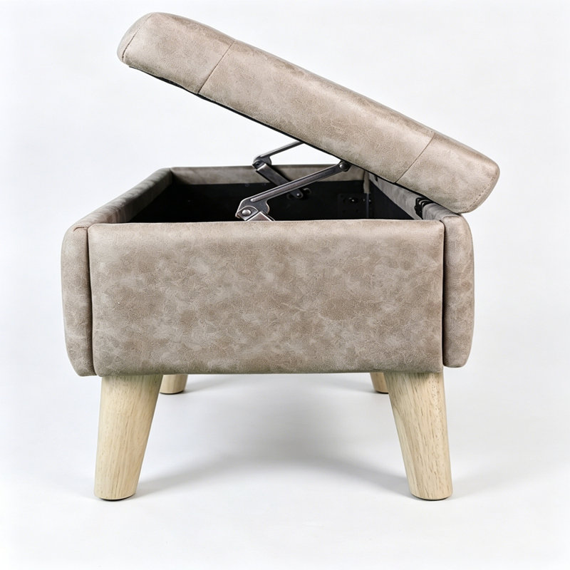Banc de rangement avec repose-pieds de 32 po de largeur, Grey