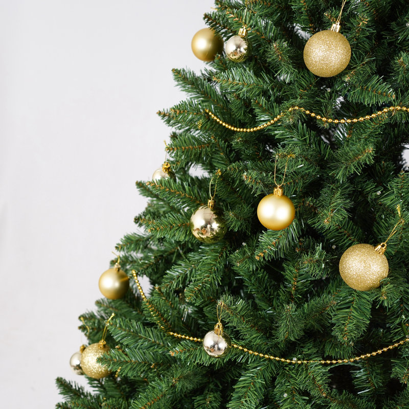 Arbre de Noël avec lumières DEL chaudes et support en métal robuste, H 7,5 pi