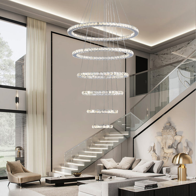 Ageet 6 - Light Dimmable LED Geometric Chandelier