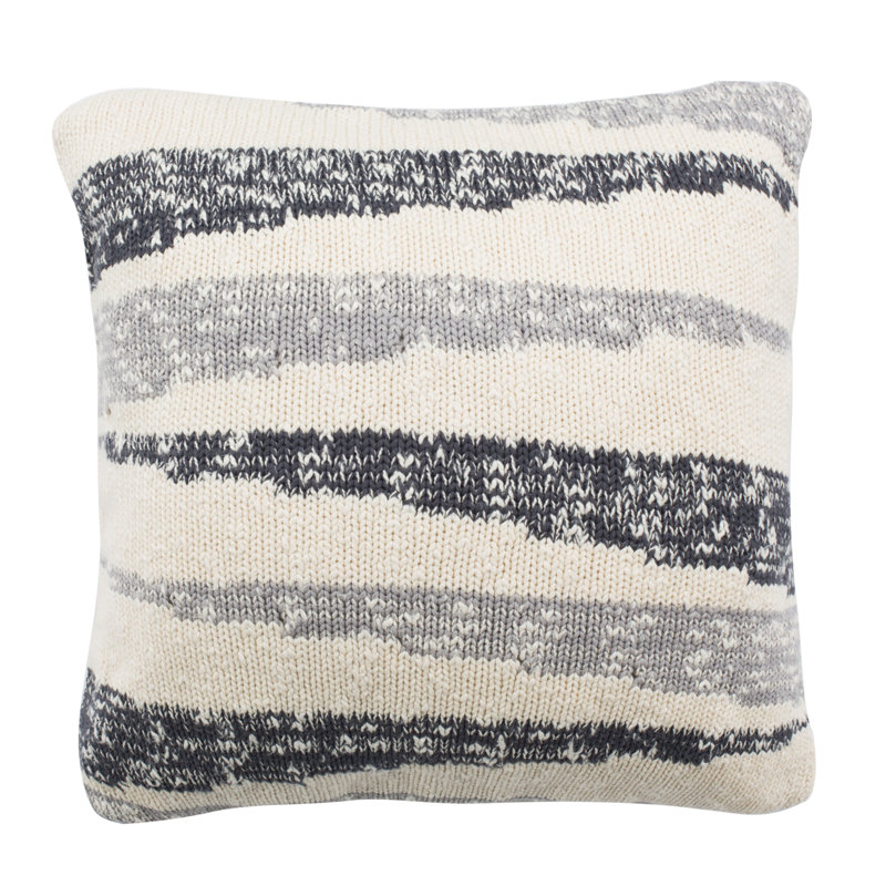 Imani 20" Multicolor Knit Abstract Decorative Pillow
