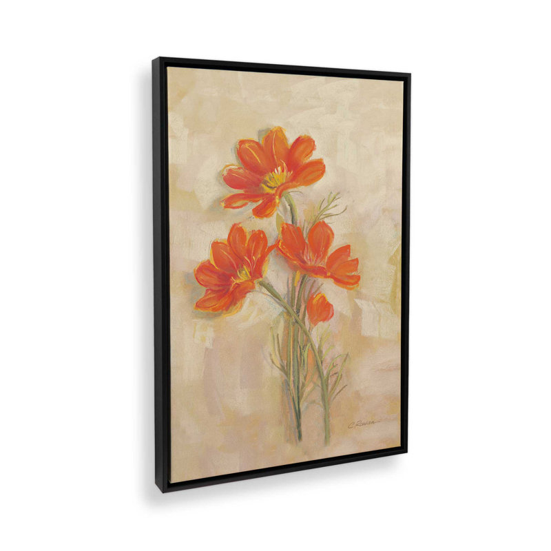 Reproduction d'art «Spices Orange Cosmos» par Carol Rowan, Noir, H 16 po x l 12 po