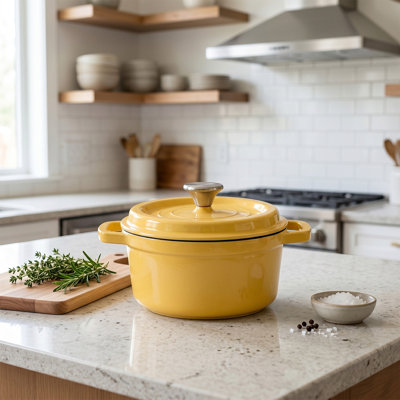 Living and Home Non-Stick Cast Iron Stainless Steel Stock Pot