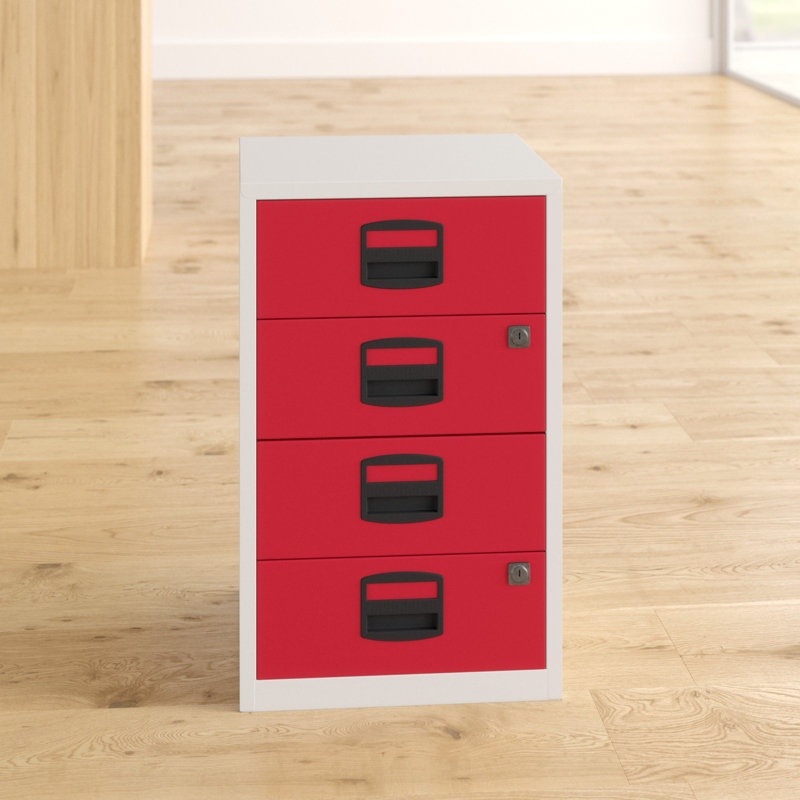Pfa 41.3cm Wide 4 -Drawer File Cabinet, Red