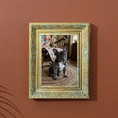 Antique Gold 1PC 8" x 10" Ornate Picture Frame with Shelf Ready Design