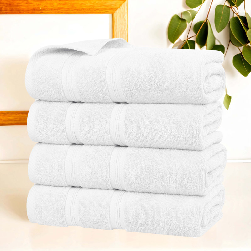 Ensemble de serviettes 100% coton Superior Smart Dry Zero Twist, Blanc