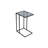 Modern Side Table with Smoked Glass Top, Black, 11.8 x 23.6 x 15.7 inches | Durable Metal Legs, Thickness: 0.16 inches | Stylish Industrial Design, Perfect for Living Room or Bedroom, Elegant & Functional