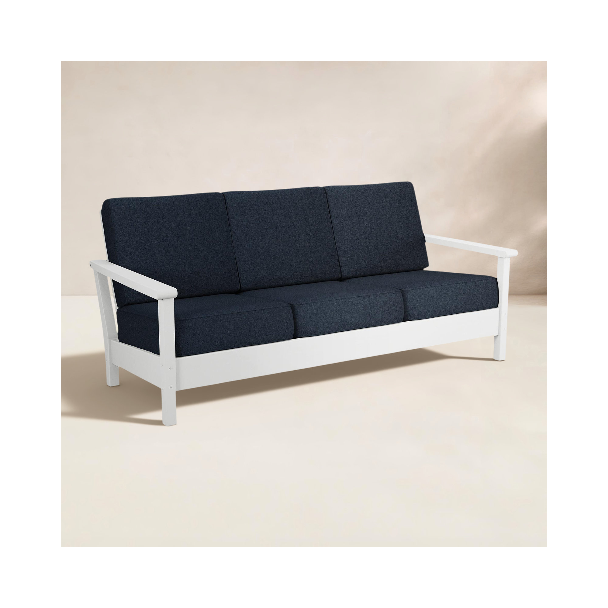 Harbour Deep Seating Sofa, Marine Indigo, White