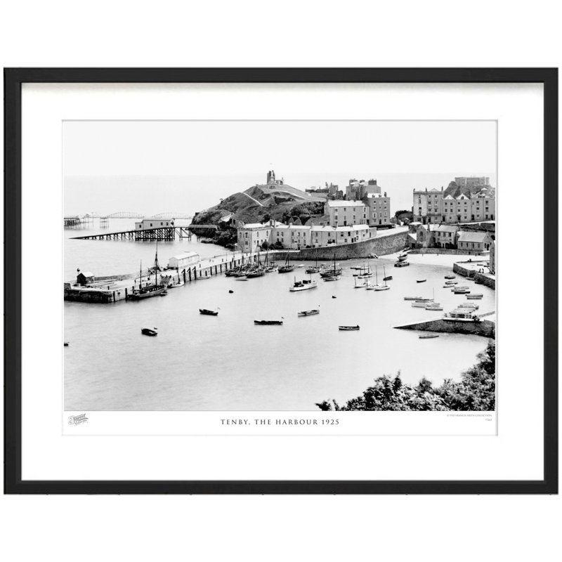 Tenby, The Harbour 1925 by Francis Frith - Single Picture Frame Print, 40cm H x 50cm W x 2.3cm D