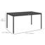 Table de salle à manger d'extérieur avec cadre en aluminium, table de jardin, gris foncé